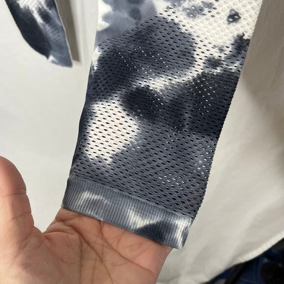 Blanc Noir Infinity High Rise Workout Legging Grey Tie Dye Ankle Detailing Small - Picture 5 of 11